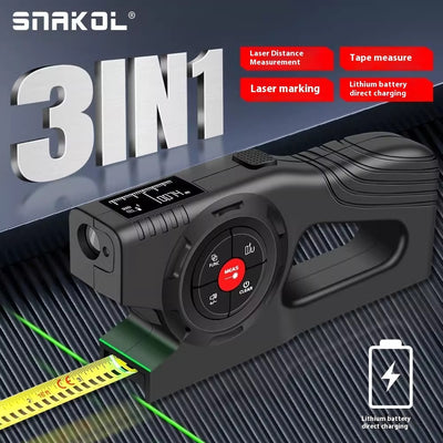 S02 Laser Tape Digital Display Laser Range Finder Three-in-one Intelligent Electronic Measuring Scale ChargingKTM